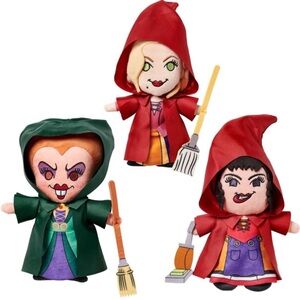 ✨🎃👻Disney Sanderson Sisters 3 Pc Set Hocus Pocus Plushies NWT